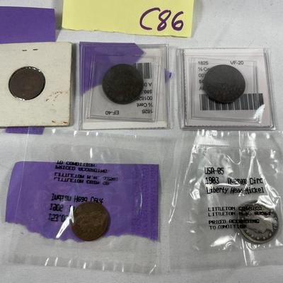 Lot Of 5 Antique Coins