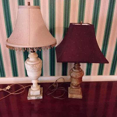 Two Vintage Onyx Lamps