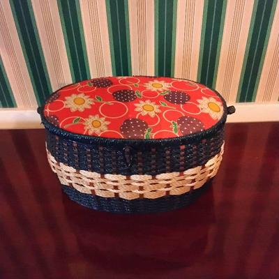 Sewing Basket With Supplies