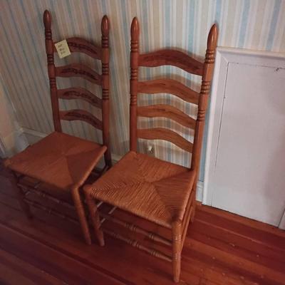 Pair Of Ladderback Chairs 