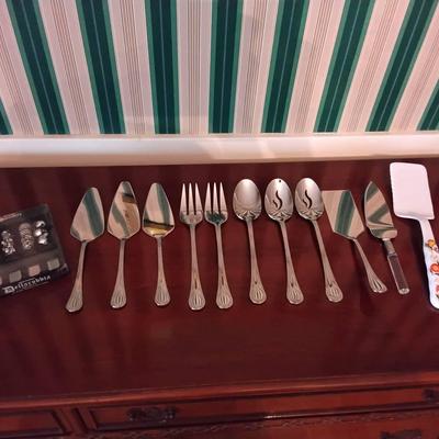 Lot Of Misc Serving Utensils 