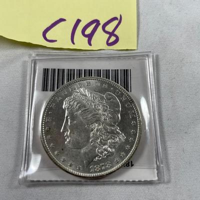 Antique 1878 Morgan Silver Dollar Coin