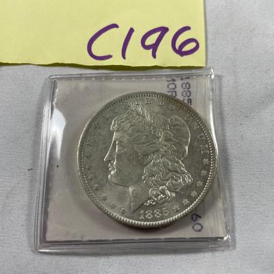Antique 1885 Morgan Silver Dollar Coin