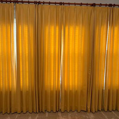 Yellow 8ft Curtains