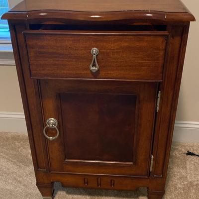 Wooden Lamp Stand with Drawers
