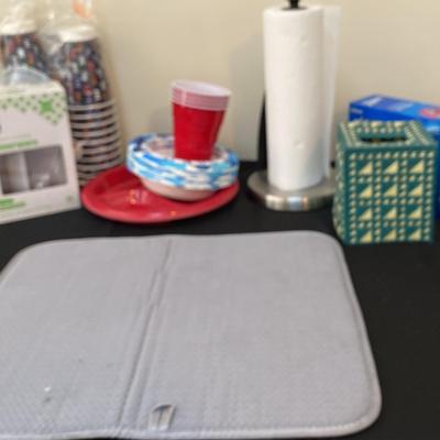 Disposable Tableware, Paper Towel Holder, Dish Mat, Kleenex Holder