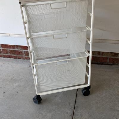 Elfa Three Tier Rolling Storage Baskets 