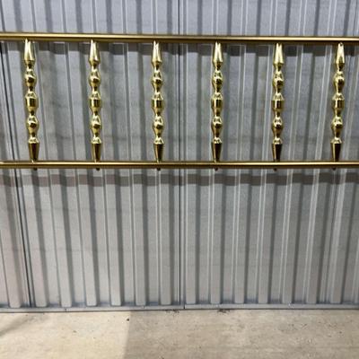 Vintage Brass Tone Metal Headboard (Full) w/ Bed Frame