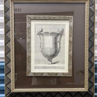 Reprint Engraving Of A Campana Urn