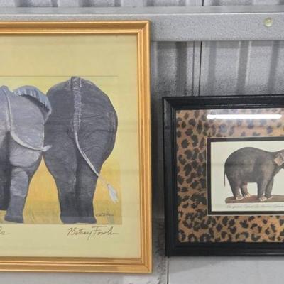 Framed Elephant Prints (2)