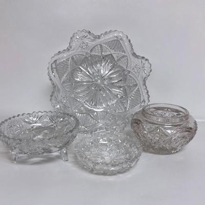 “American Brilliant” Mid 20th Century Glassware 