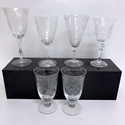 Assorted Crystal Wine Glasses #1