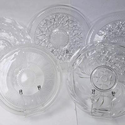 "Indiana Glass" and "Imperial Glass" Platters & Cake Plates