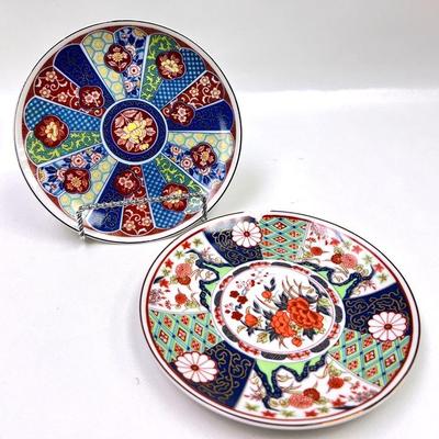 Vintage Japanese Imari Porcelain Wall Plaques 
