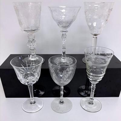 Assorted Crystal Wine Glasses #2