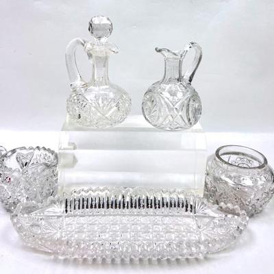 Crystal Clear Cut Glass Assortment 