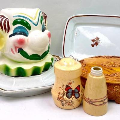 Vintage “Sierra Vista” Clown Cookie Jar & More