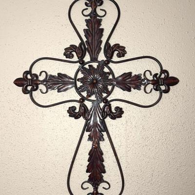Large Metal Wall Cross