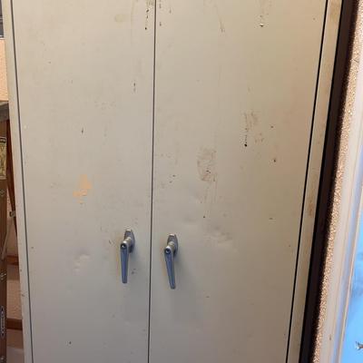 Metal Cabinet And Shelving Unit