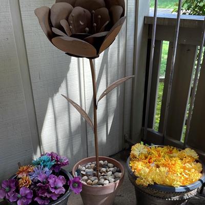 Metal Flower In A Pot And More