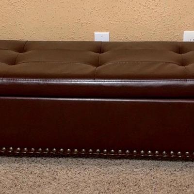 Leather Bench With Storage