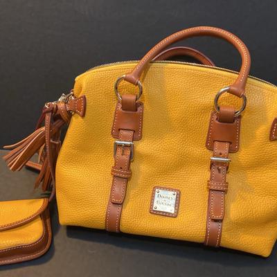 Dooney And Bourke Mustard Pebble Bag