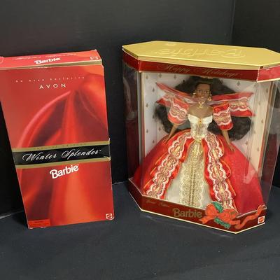 1997 Happy Holidays Barbie Doll & 1998 Special Edition Avon Exclusive Winter Splendor Barbie Doll