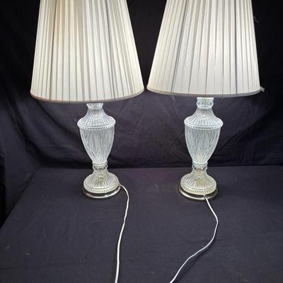 Pair Of Crystal Lamps