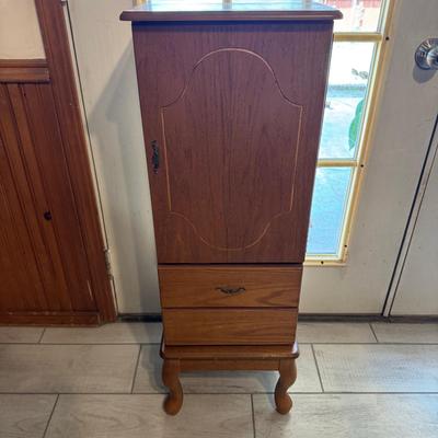Wooden Vintage Jewelry Armoire 