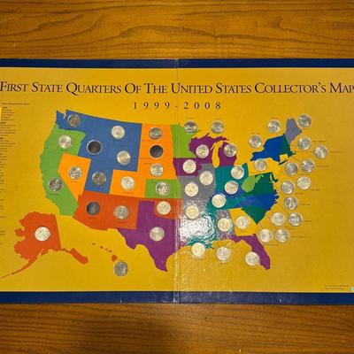 First State Quarters Map 1999-2008