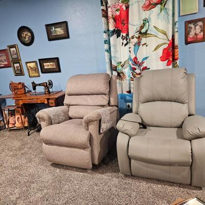 The chair on the left was bought at Mathis Brothers power lift chair and/or recliner. Receipt provided!