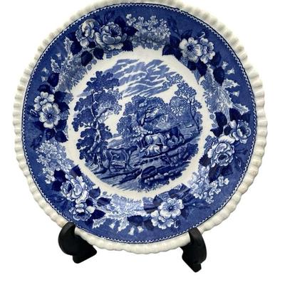 Adams Cattle Scenery Scalloped Edge Plate