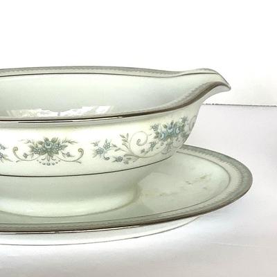 Noritake “Colburn “ Gravy Boat And Salt Shaker