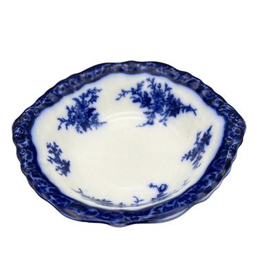 Antique Flow Blue "Touraine" Bowl by Stanley Pottery, England – 10.5"