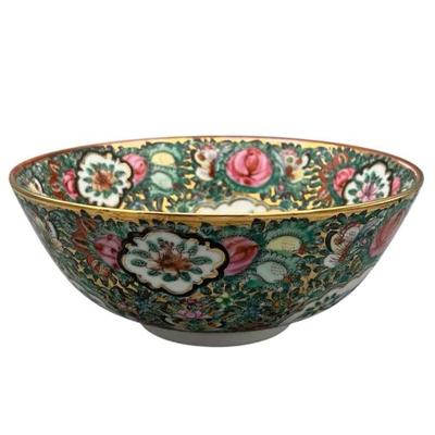 Vintage Japanese Porcelain Bowl Hand Painted In Hong Kong