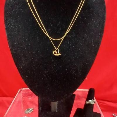 10K Gold Heart- Sterling Jewelry