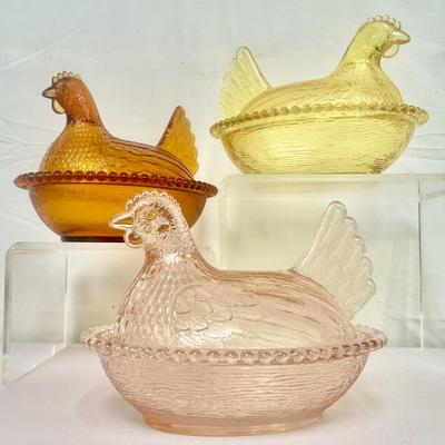 Indiana Glass “Hen On Nest” Clear Glass Variant