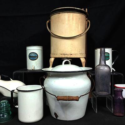 Vintage Sanitary Equipment W/ Jones Hospital Irrigators & More