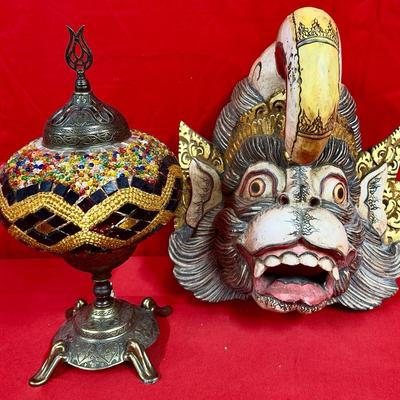 Turkish Mosaic Lamp & Hanuman “Monkey king” Mask! 