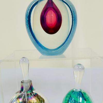 Signed Art Glass Perfume Bottles:  Philabaum & More