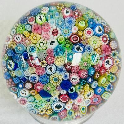 1984 Baccarat France Closepack Millefiori Paperweight