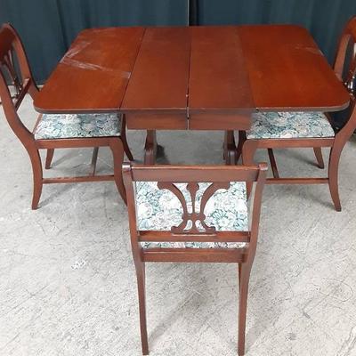 Drop Leaf Table & Three Chairs