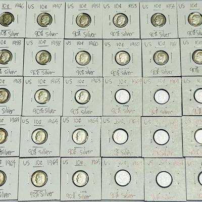 (30) Silver Dimes / 1946 - 1964
