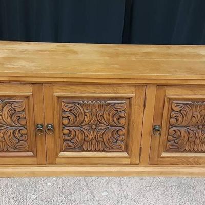 Ornately Carved Storage Bench
