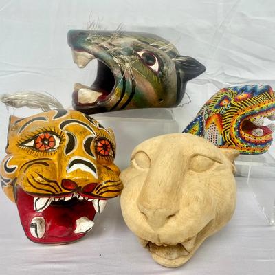Huichol Hand Beaded Jaguar Head & More! 
