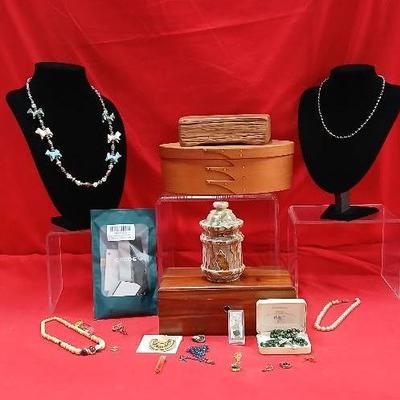 Vintage Jewelry & Shaker Boxes + More