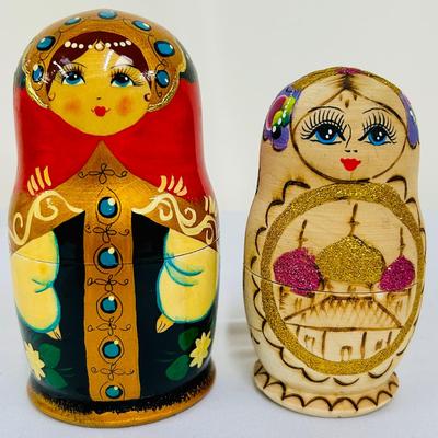 Unique Vintage Matryoshka Russian Nesting Dolls