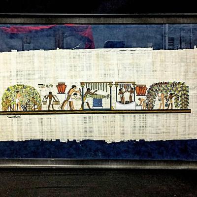 Framed Winemaking Original Papyrus Artwork