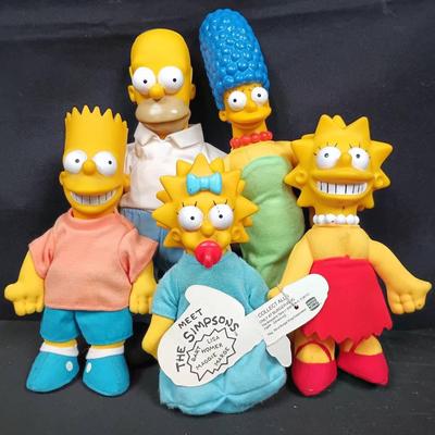 Vintage 1990s Burger King "The Simpsons" 5pc Doll Set