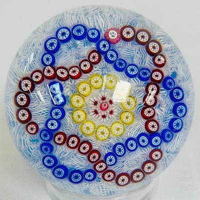 1980 Baccarat France Star Millefiori Paperweight